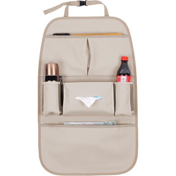 Car Backseat Organizer for Kids (Beige 1-Pack)