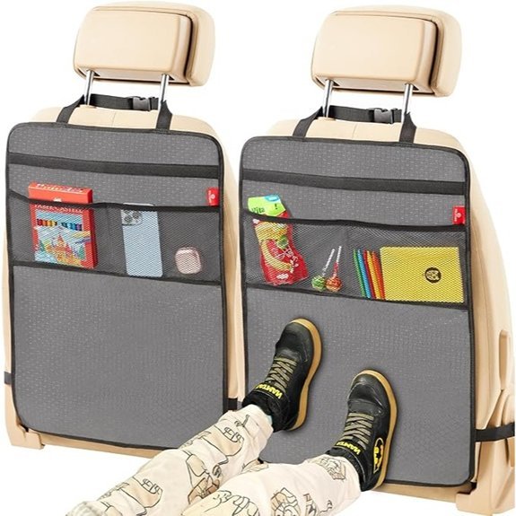 Back Seat Protector Kick Mats for Kids (2 Pack)