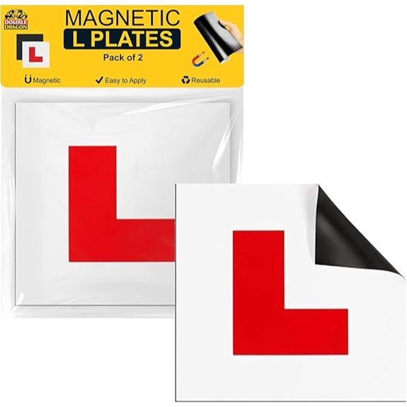 Double Dragon Magnetic Red L Plates for Learners
