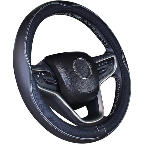 Microfiber Leather Steering Wheel Cover for Trucks