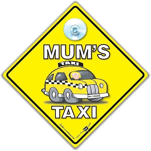 Mum's Taxi Car Sign & Baby on Board Decal