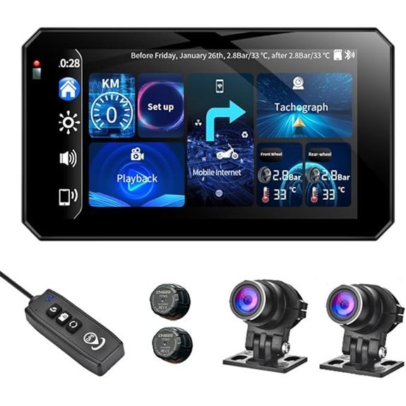 XRC TECH 5 Motorcycle Navigation and Dash Cam
