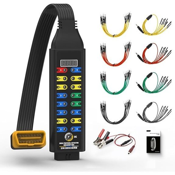 OBD2 Breakout Box Protocol Detector with 16PIN Connector