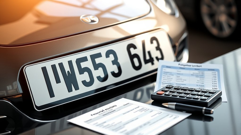 personalised plate fee breakdown