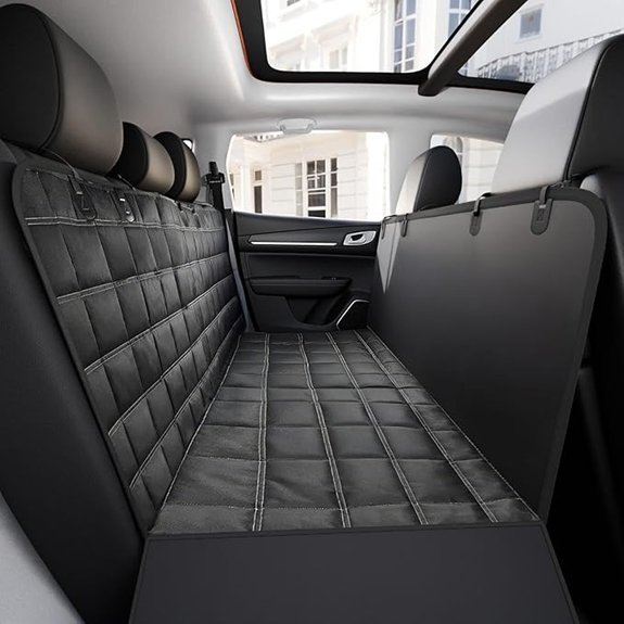 Dog Car Seat Cover Hammock for Pets (Black)