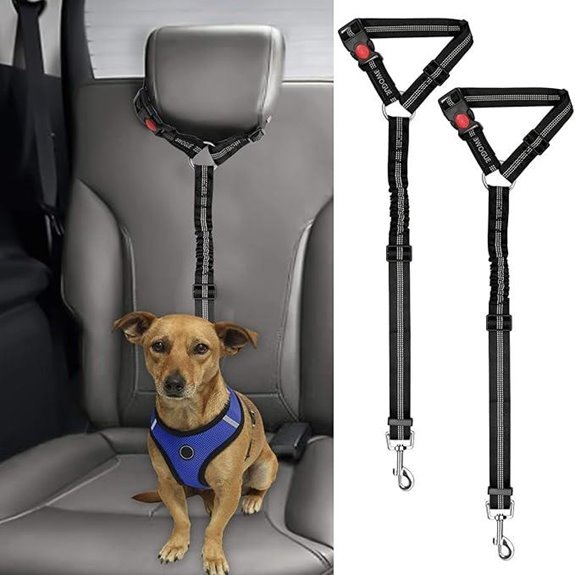 BWOGUE Dog Cat Safety Seat Belt Strap (2 Packs)