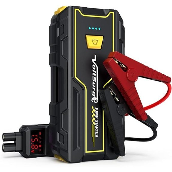 Car Battery Starter with USB Ports and LED Flashlight