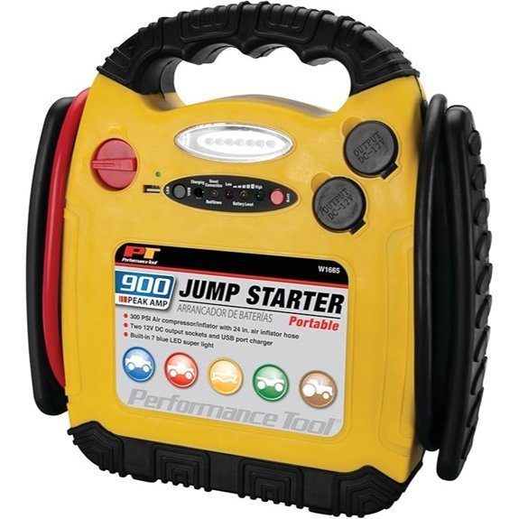 Performance Tool W1665 900 Amp Jump Starter Inflator Portable Power Unit