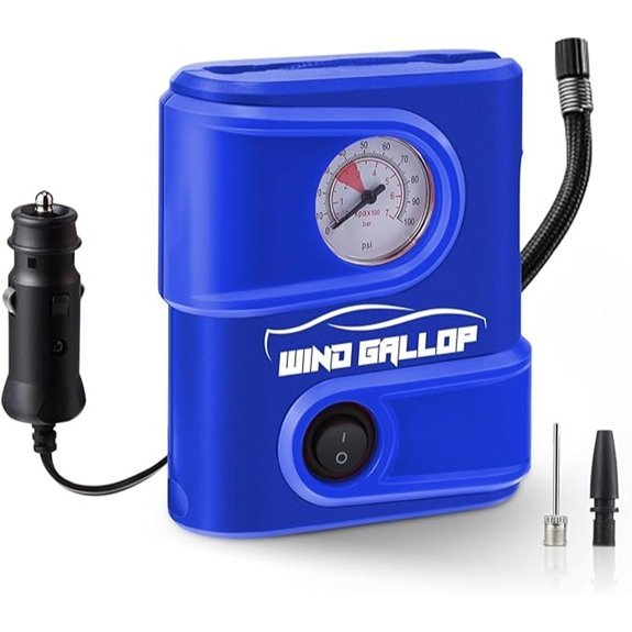 Car Tyre Inflator Air Compressor with Pressure Gauge