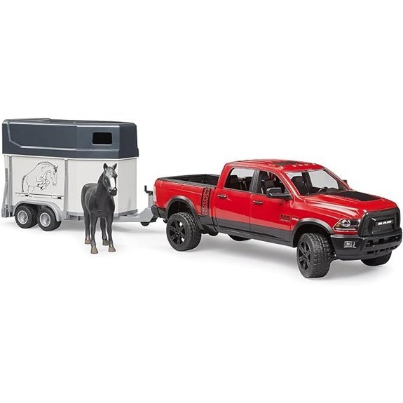 RAM 2500 Power Wagon Pick Up Truck with Horse Trailer and Horse