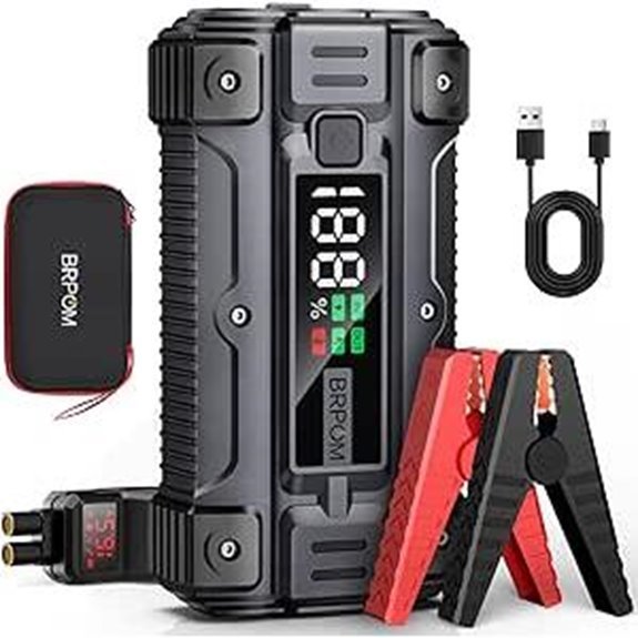 BRPOM Car Jump Starter 6000A Peak 26800mAh