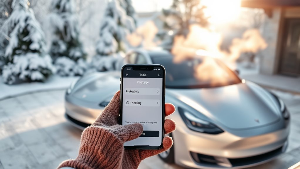 preheat tesla battery efficiently