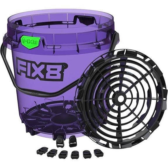 FIX8 Professional Car Wash Bucket with Grit Guard