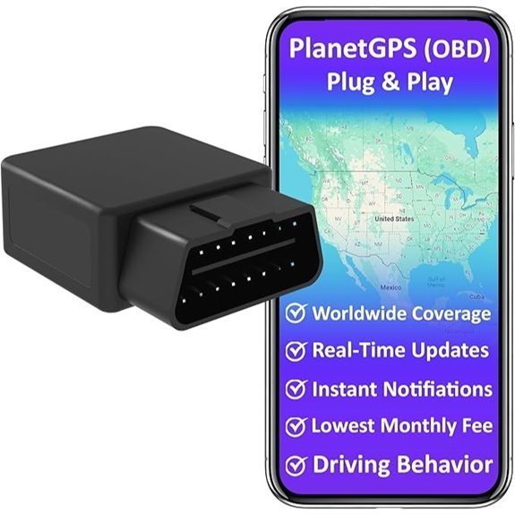 PlanetGPS OBDII Real-time GPS Tracker for Vehicles