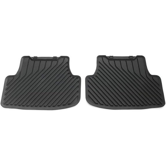 Audi All Weather Rubber Floor Mats (Rear Black)