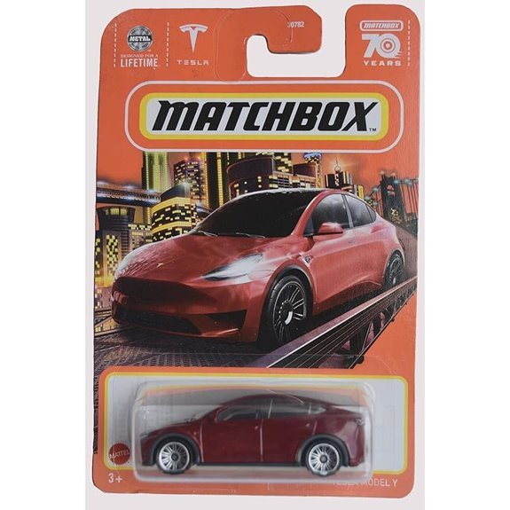 Matchbox Tesla Model Y red 70 Years