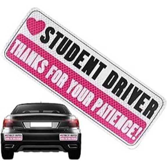 Reflective Student Driver Magnet Sign for Car
