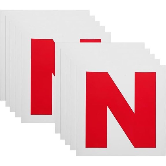 10pcs Removable N Letter Stickers for Learner Drivers