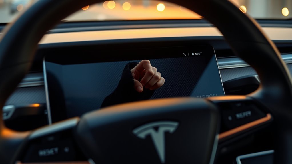 resetting tesla screen issues