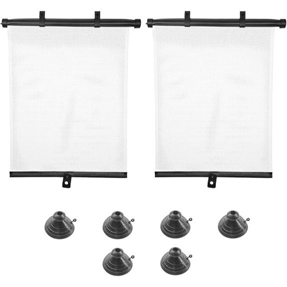 2PCS Retractable Car Window Shades for Baby