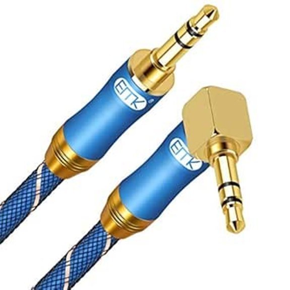 EMK 90 Degree Right Angle Aux Cable (8Ft)