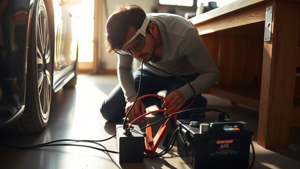 safe car battery charging