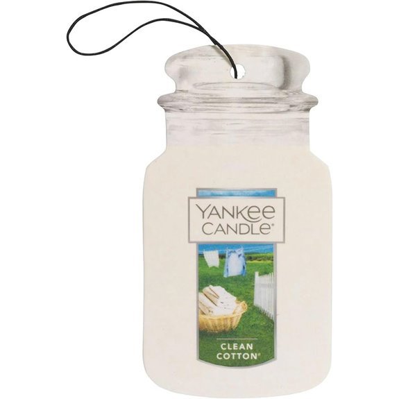 Yankee Candle Car Jar Scented Air Freshener | Clean Cotton | 3 Count