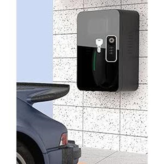 Wall-mounted EV Charger Pedestal with Lock