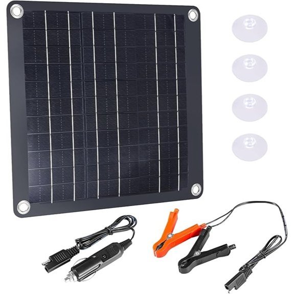30W 12V Solar Battery Charger with Charge Controller