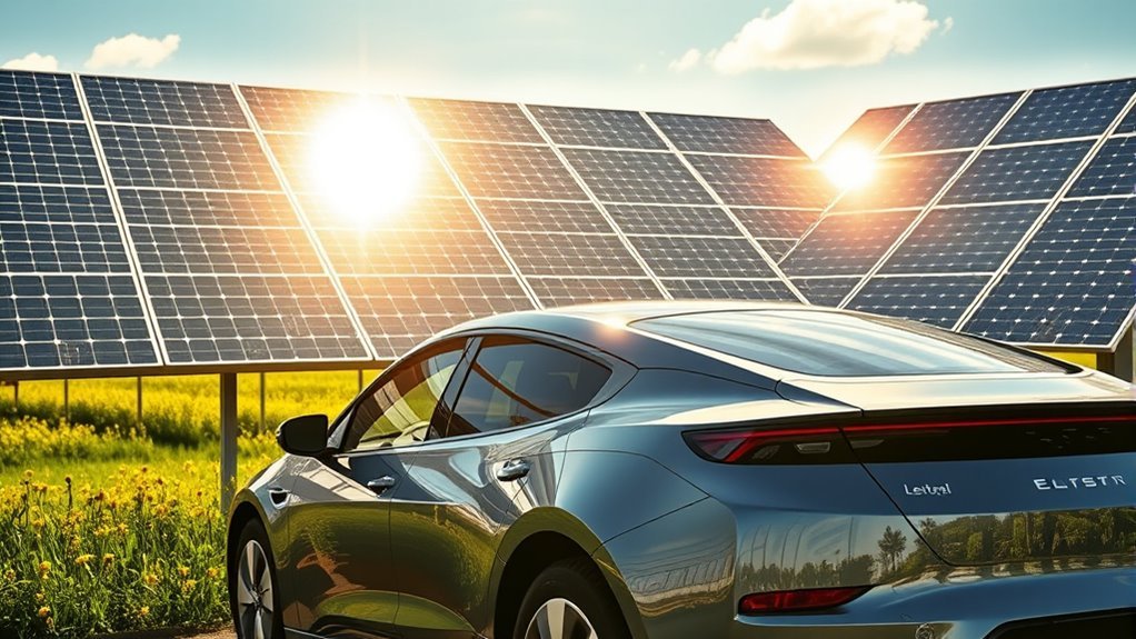solar panels charging evs