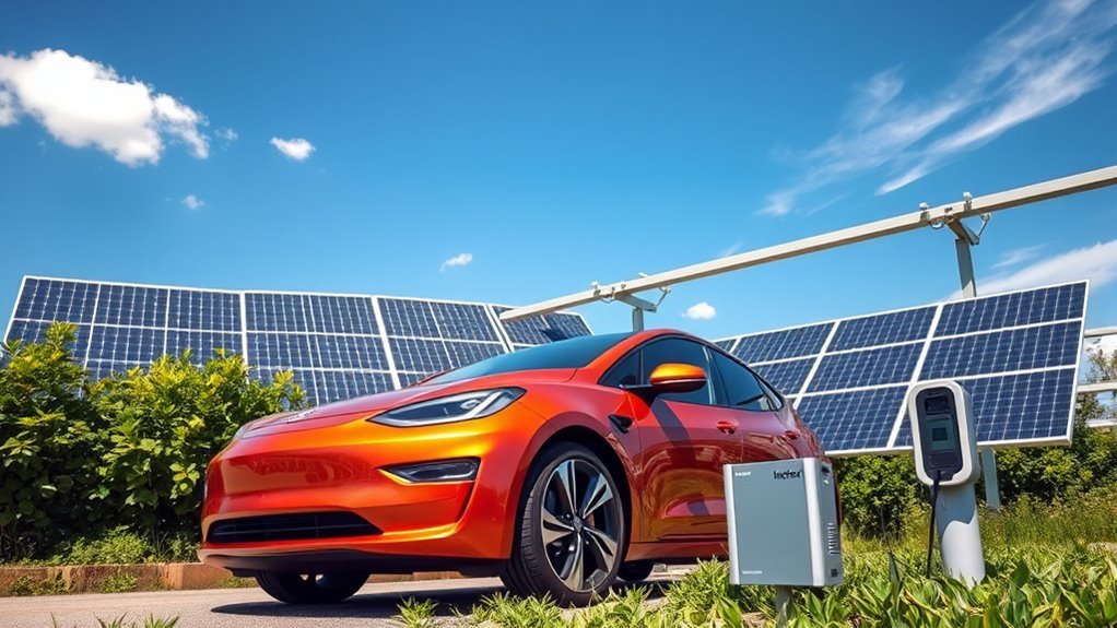 solar powered electric vehicle charging