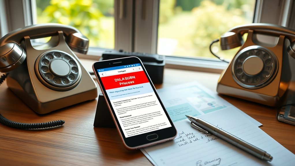 sorn application via phone or post