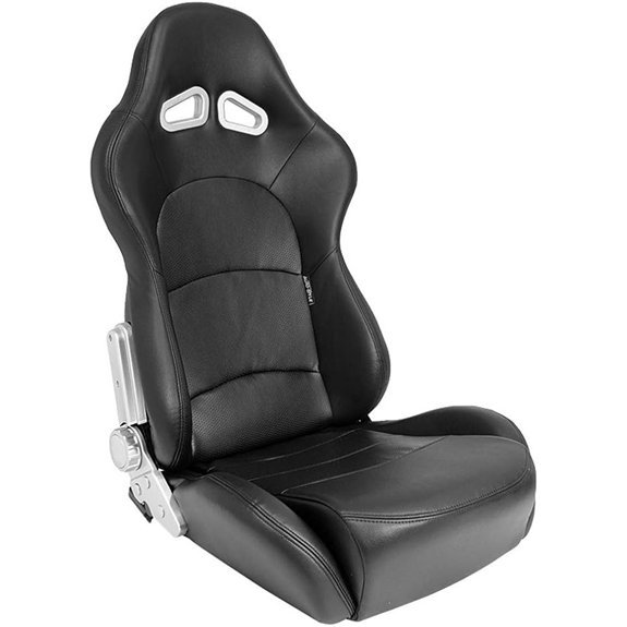 AUTO-STYLE Pro Sport Seat - Black Synthetic Leather