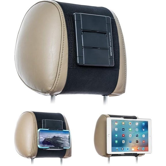 Car Headrest Mount Holder for Tablets and Phones