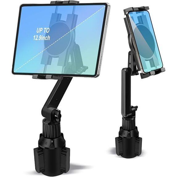 Cup Holder Car Tablet Mount for 4.7-12.9 Devices
