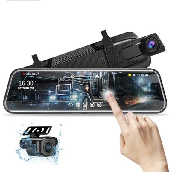 10'' Mirror Dash Cam with Night Vision 1080P