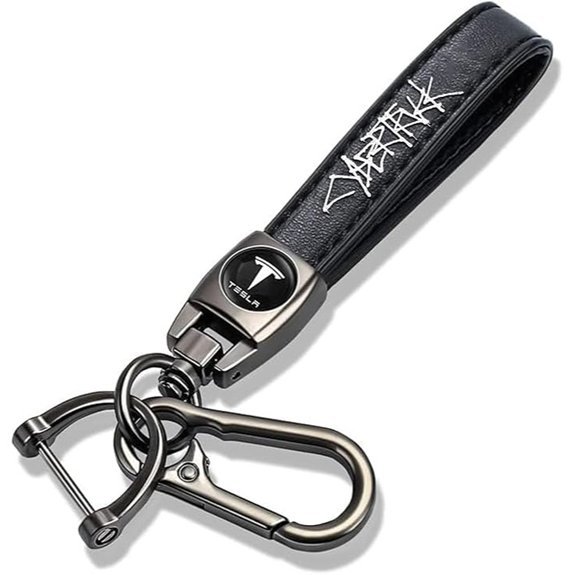 Tesla Cybertruck Keychain and Key Card Holder (Black)