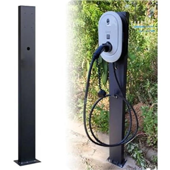 Electric Vehicle Charging Post for Tesla (Black)