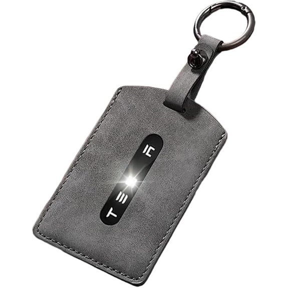 Key Card Holder for Tesla (Grey Velvet Cover)