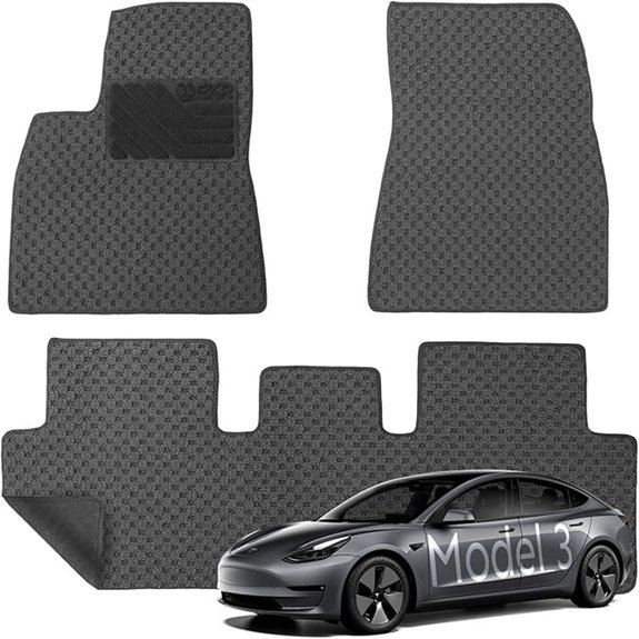 EKR Custom Fit Carpet Floor Mats for Tesla Model 3