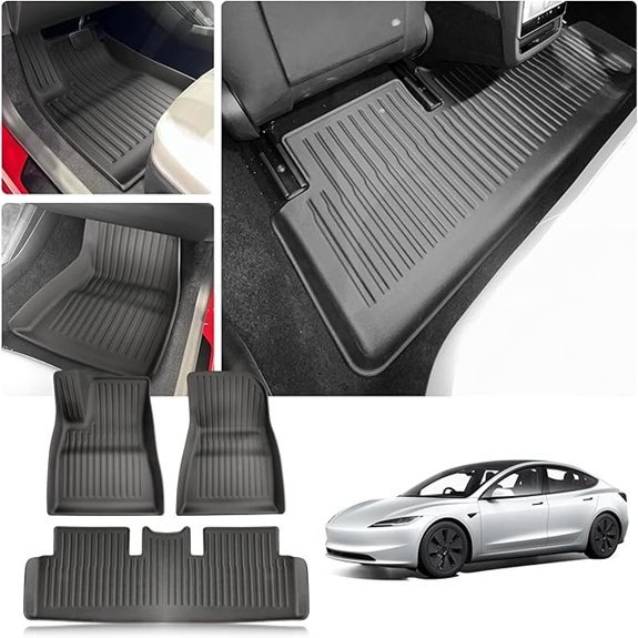LFOTPP Car Rubber Floor Mats Set for Tesla Model 3