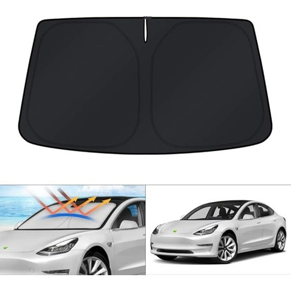KUST Windshield Sun Shade for Tesla Model 3