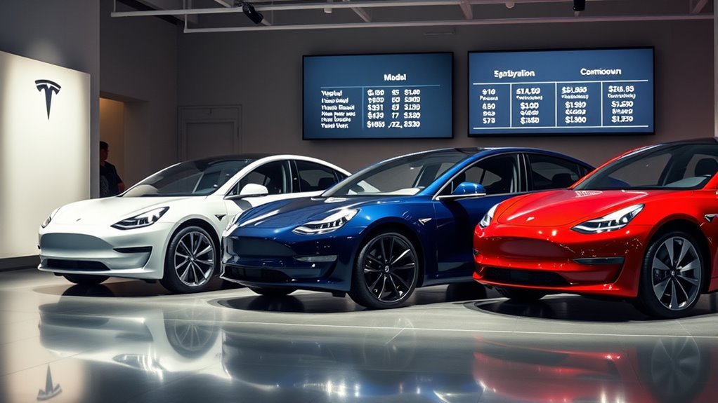 tesla model 3 trim comparison