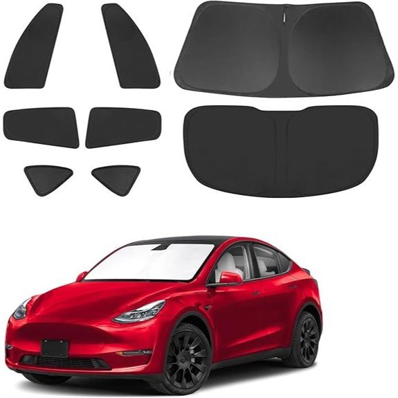 TINGLU Window Shades for Tesla Model Y 8PCS