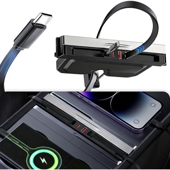 Polwlamks 65W Fast Charging USB Hub for Tesla