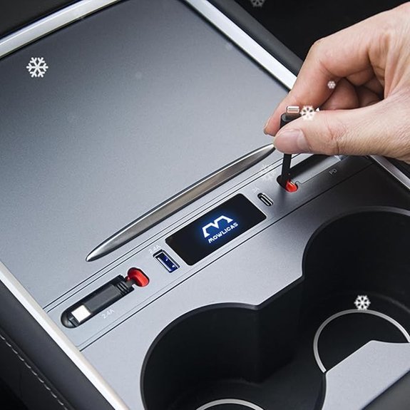 OEM Tesla USB Hub and Retractable Phone Charger