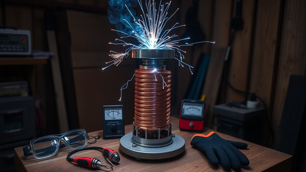 test tesla coil safely