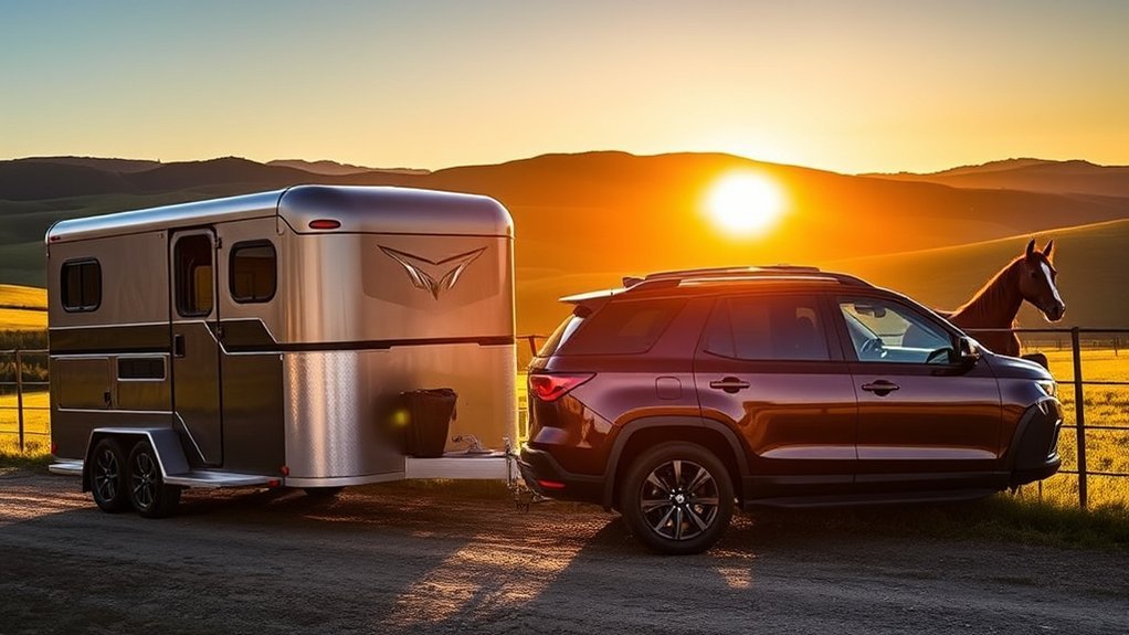 top horse trailer towing cars