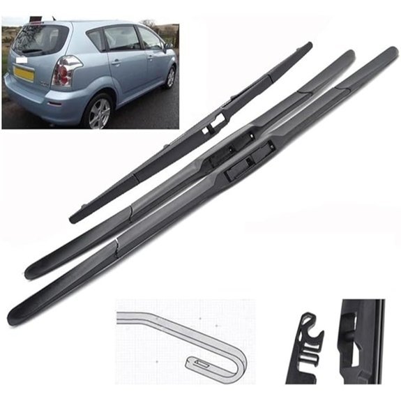 3pcs Wiper Blades Set for Toyota Corolla Verso