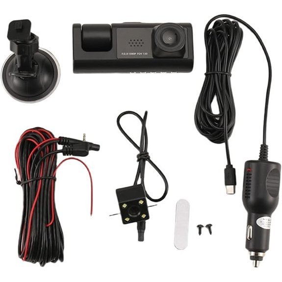 3 Camera Dash Cam Driver Recorder 1080P